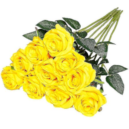 10 stk. Kunstige Silke Rose Blomster Buket Livagtig Falsk Rose Til Bryllup Hjemmefest Dekoration Event Gave