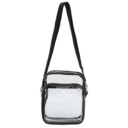 Transparent Messenger Bag Stor Kapacitet Justerbar PVC Vattentät Axelväska