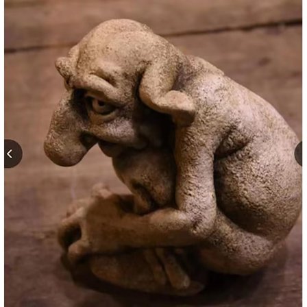 13*6*7cm Have Gargoyle Statue, Vintage Gargoyle Have Dekoration, Vissen Gammel Mand Statue, Mischievous Gargoyle Statue, Hjemme Dekoration