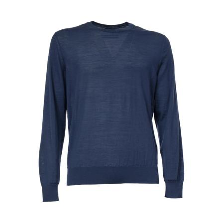 Ermenegildo Zegna Round-neck Strik Blå, Herre Strik