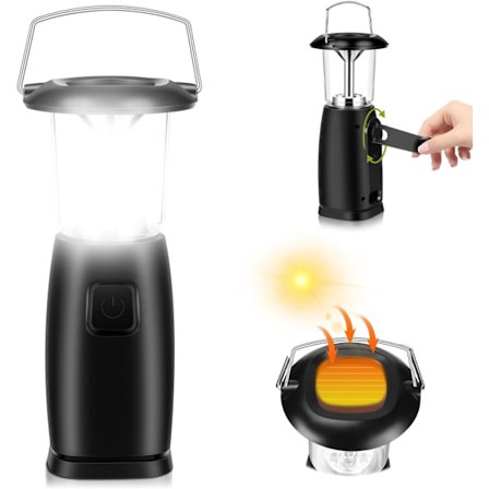 LED Solar Håndsveiv Generator LED Lys/Lanterne/Lys for Utendørs Camping/Jakt/Vandring/Seiling