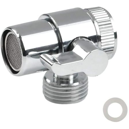 3-vägs kranavledare ventil avledare ventil mässing polerad krom duschadapter ventil kran ersättningsdelar för badrum kök