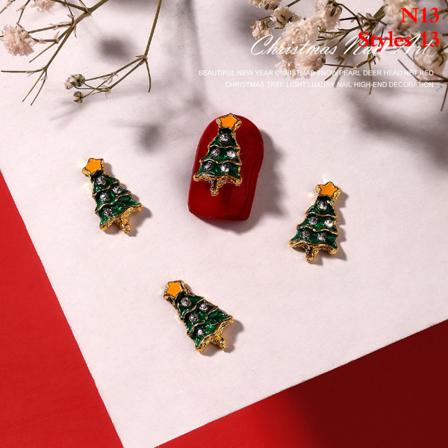 10 St Legeringssmycken Jul Nail Art Dekorationer Diy Christmasm