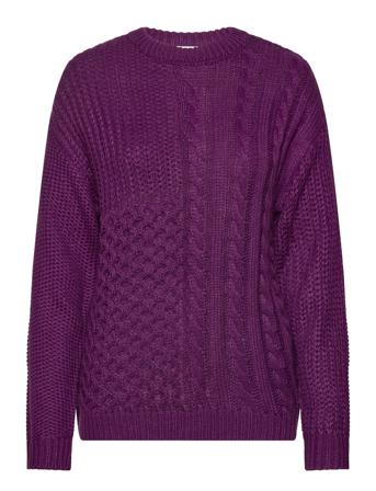 Vikana L/S Detailed Knit /B Purple Vila