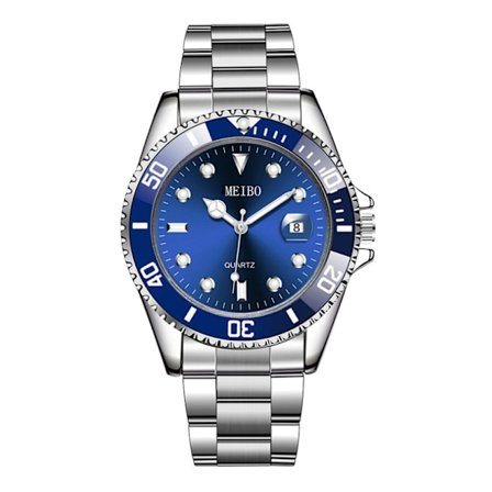 Mode Herrklockor Analog Kvarts Klocka Självlysande Klocka Rostfritt Stålarmband