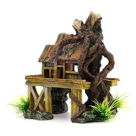Akvarium Dekoration Konstgjord Fisk Reptil Skydd Akvarium Landskapsdesign Harts Byggnadsornament Dekor