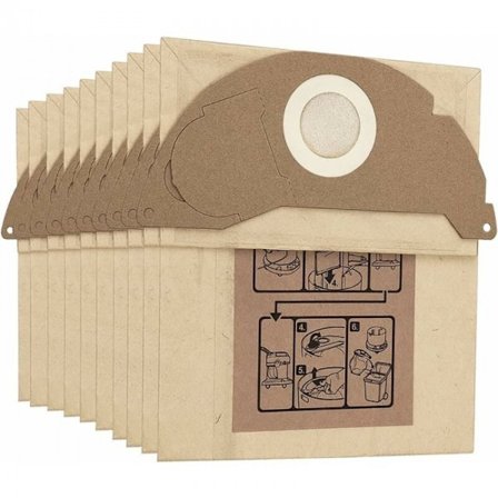 10 kpl Kärcher WD2 MV2 WD2250 A2004 A205 -pölynimuripussit