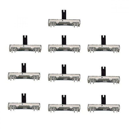 10 stk. B50k 45mm skydepotentiometer-kortmodul justerbar skydespændingslys mixer fader 50k ohm mono potentiometer