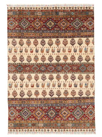 Shabargan Vloerkleed 177X253 Bruin/Beige Wol, Afghanistan