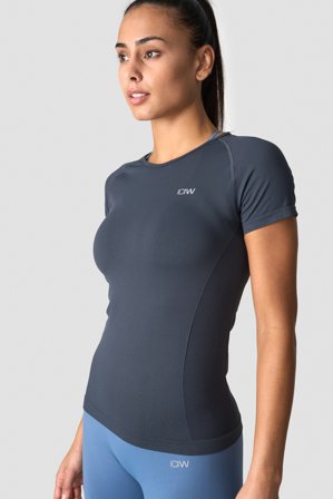 ICANIWILL - Everyday Seamless T-shirt Wmn Smokey Blue - Dame - ICIW