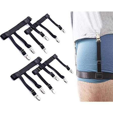 Skjorteholder til Mænd - 2 Par (4 Styk) - Hold Skjorten På