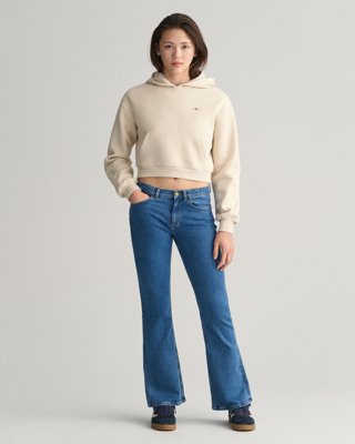 GANT - Jeans med boot cut til jenter til dame mid blue