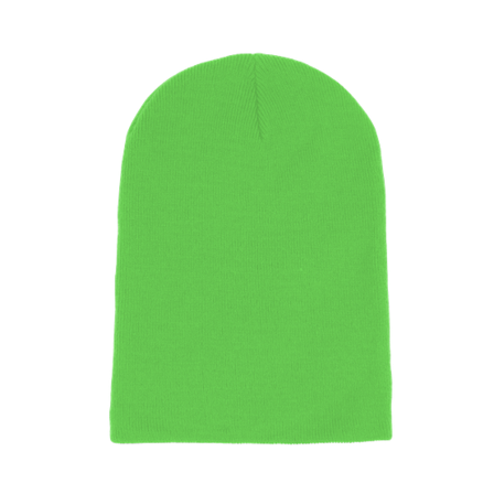 Beechfield - Grön longbeanie Beanie - Fluorescent Green Long Blank Beanie @ Hatstore