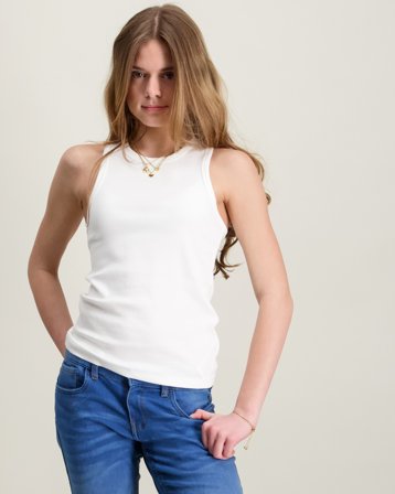 Kids ONLY KOGJILL LIFE S/L TANK TOP JRS Hvid Toppe/Bluser Pige - Kids Brand Store