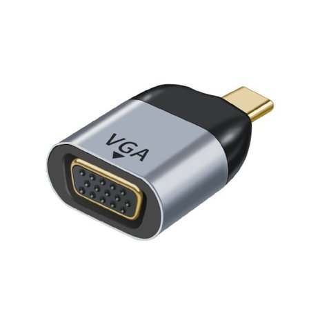 VGA-naaras USB-C-urossovitin - Alumiiniseos Audio Video -muunnin