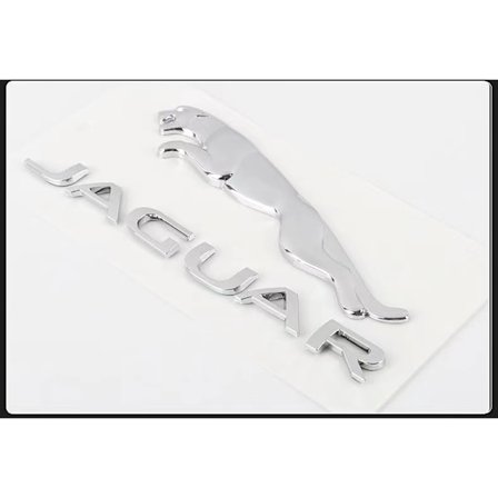 Yousport Fit Jaguar XE XF XJ Bil Bagagerum Emblem Leopard Bag Bil Klistermærke Jaguar Panther Skærmmærkat (Sølv)