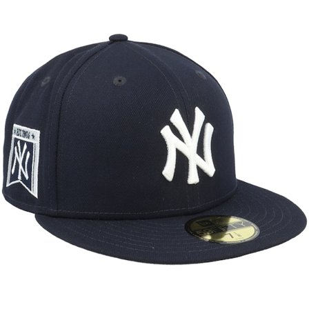 New Era - MLB Sininen fitted Lippis - New York Yankees 59FIFTY Bannerside D3 Navy Fitted @ Hatstore