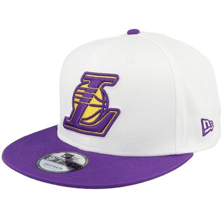 New Era - Los Angeles Lakers White Crown Patches 9FIFTY Lo White Snapback Snapback White Cap - NBA @ Hatstore