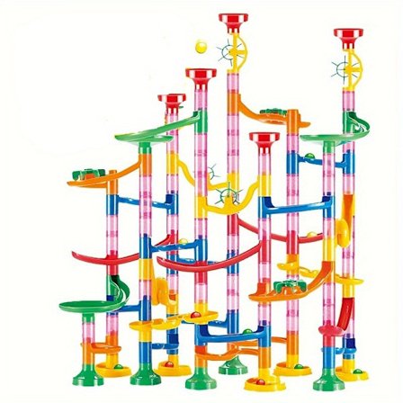 Lekebil, pedagogisk byggesett med labyrintblokker og klinkekuler for barn og foreldre-barn-spill [D]