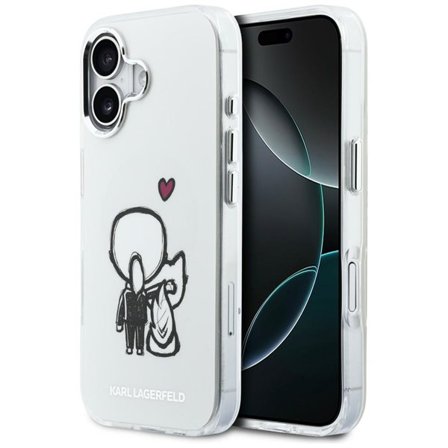 Karl Lagerfeld Karl & Choupette Back MagSafe Case for iPhone 17 - Kirkas