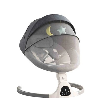 Elektrisk Gungstol, Lämplig för 0-36 Månader, 15 kg Bärkapacitet,Gungbädd GRÅ