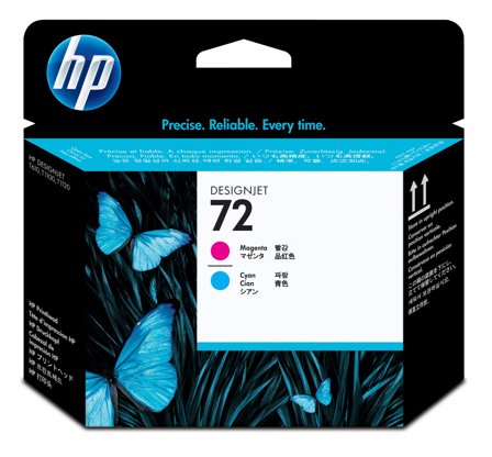 HP 72 magenta och cyan skrivhuvud, 808736779609