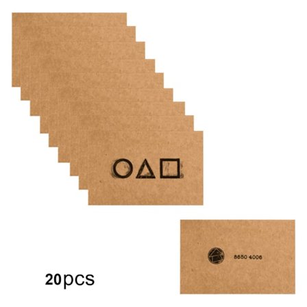 Squid Game Kort, Party Mysteriekort Egnet til Halloweenfester Invitationer