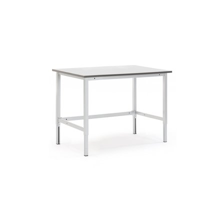 Höhenverstellbare Werkbank MOTION, manuell, 400 kg Belastung, 1500 x 800 mm, grau