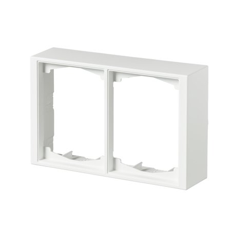 ABB 1722S100-884 Forhøyelsesramme 100 x 40 mm, hvit 2-roms, Strømbrytere & vegguttak