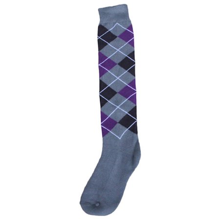 Ridestrømpe RE grå/svart/lilla 43-46