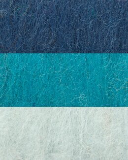 Karstattu villa 3-p Sininen/turkoosi multi