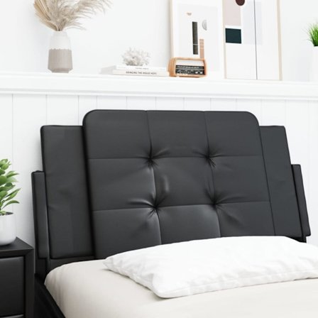 Headboard Cushion "Zadar" Black 100 cm Faux Leather