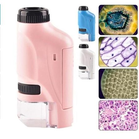 Bærbart mikroskop, optisk mikroskop, mini lommemikroskop, håndholdt mikroskopsæt, LED-mikroskop, mikroskop, lommemikroskop, håndholdt mikroskop