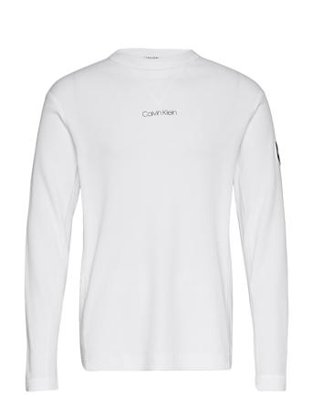 Waffle Long Sleeve T-Shirt White Calvin Klein
