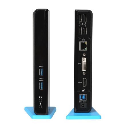 I-TEC USB 3.0 Dual Docking Station - dokkingstasjon - USB - DVI, HDMI - 1GbE