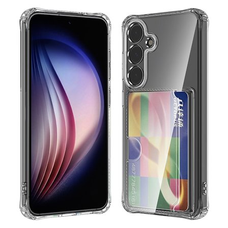 Samsung Galaxy S22 Plus läpinäkyvä kotelo, jossa on sivukorttipidike - Kestävä ja kevyt