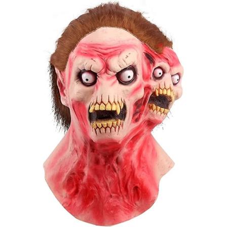 Ghyt Zombie Maske Dobbelt Hode Skummel Vandrende Død Halloween Skremmende Kostyme Horror Voksen Rekvisitter