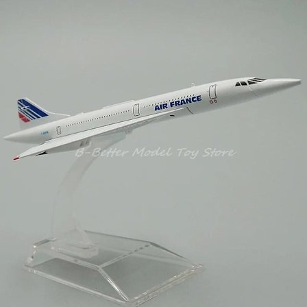 1:400 Støbt metalflymodel Concorde Air France / British Replica Collector Edition
