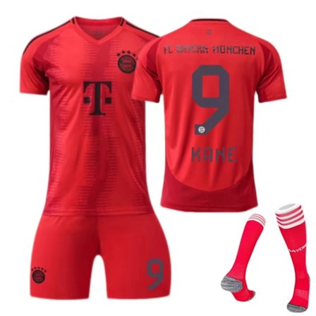 24-25 Bayern pelipaita 3 Kim Min-jae No. 9 Kane lasten aikuisten puku - jalkapallopuku - No. 9 sukkien kanssa
