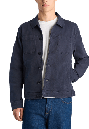 Lindbergh Twill Overshirt Kavajer Herr Blå S