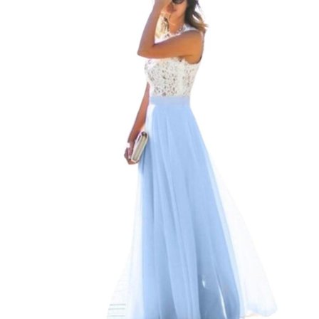 Naisten pitsipaneelinen sifonkimekko