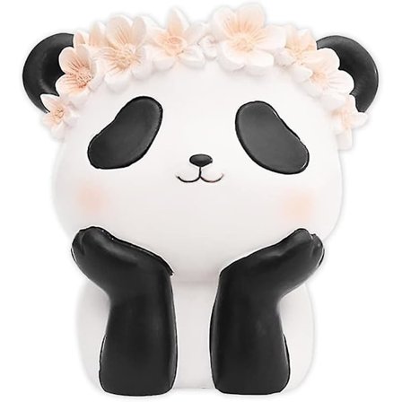 Söta Panda Pennhållare i Harts, Djur Blomma Pennkopp Pennhållare Kruka Organizer Cartoon Pennbehållare Makeup Borsthållare