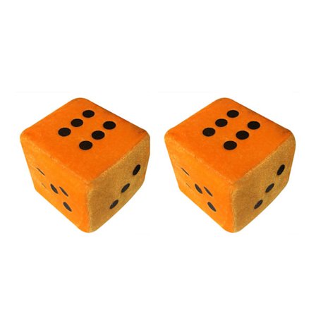 Litet nyårshängande bilhängande prydnad tärningar Plysch bildekorationer Backspeglar Bring Lucky Money Parade