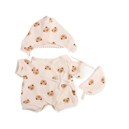 Teddy klatretøj tredelt sæt, 28 cm Barcelo bjørnetøj plysdukke tøj bjørn babytøj (kun tøj)