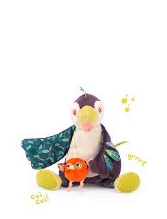 Moulin Roty | Pakou Musical Toucan Dans La Jungle | 21 cm