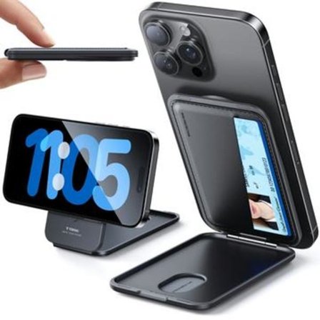 Torras 360 MagSafe korthållare med stativ - svart