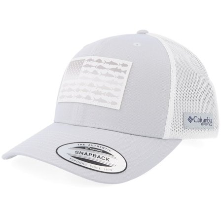 Columbia - Grå Caps - Pfg Fish Flag Mesh Cool Grey/White Trucker @ Hatstore