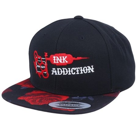Tattoo Collective - Svart Keps - Inc Addiction Black/Rose Snapback @ Hatstore
