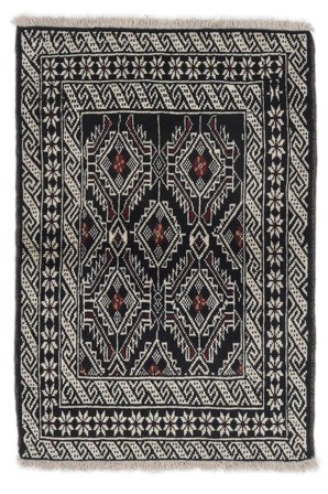 Persian Baluch Rug 88X127 Black/Dark Grey (Wool, Persia/Iran)