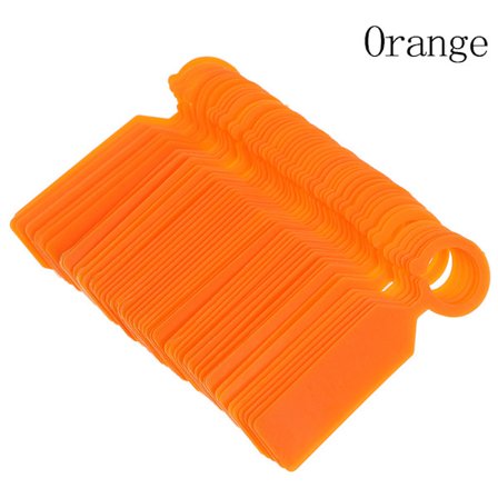 50 st Höga Plast Taggar Trädgård Ring Etikett Hängande Växthus Vit